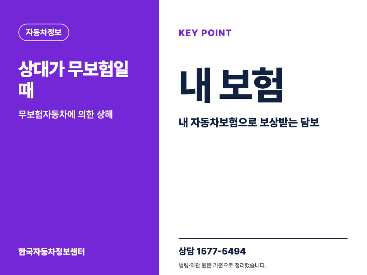 상대가 무보험일 때 내 보험
