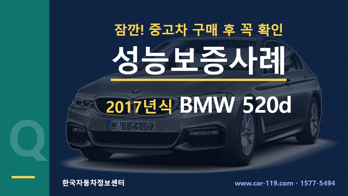 2017년식 BMW 520d 성능보증사례