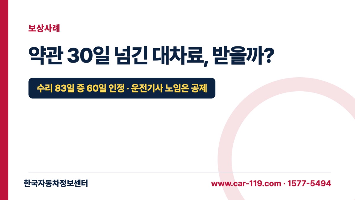 약관 30일 넘긴 대차료, 받을까?