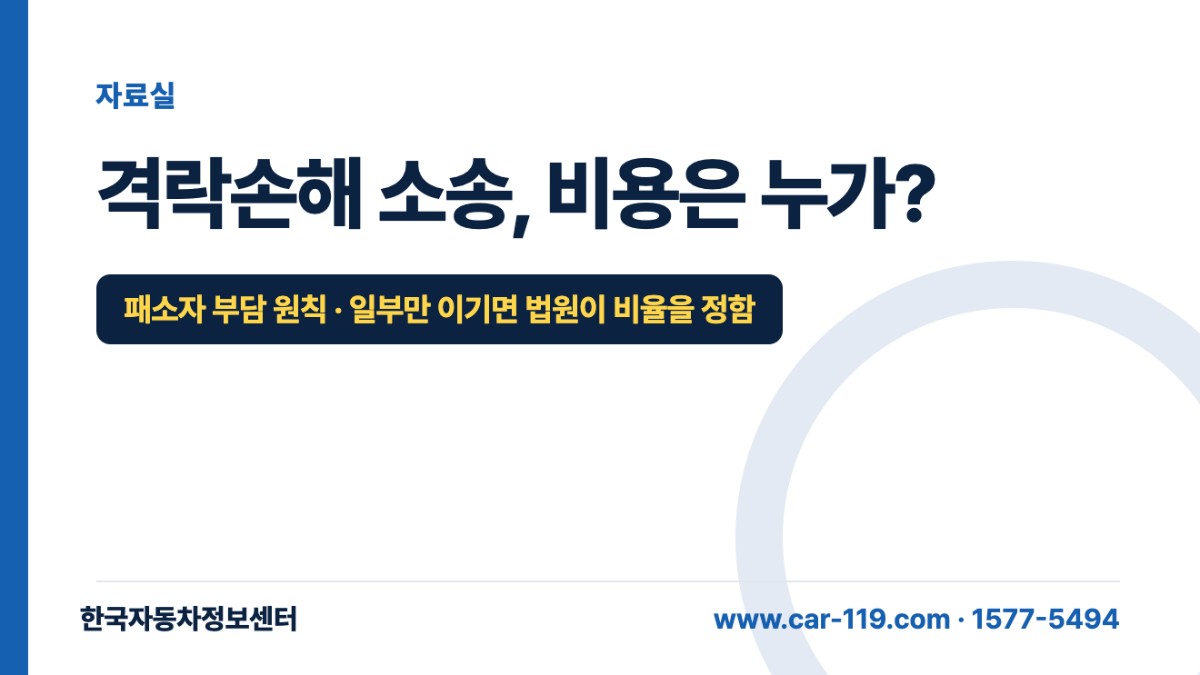 격락손해 소송, 비용은 누가?