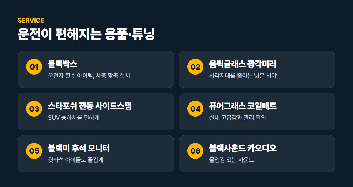 블랙스토어 수원본점 주요 서비스