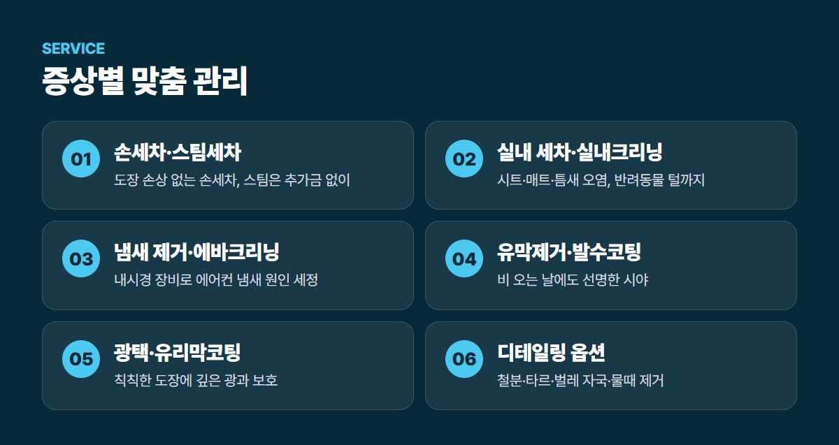 블루라인디테일링 주요 서비스