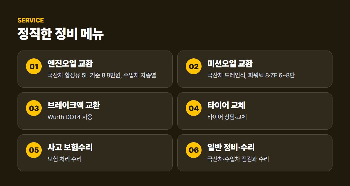 오토아지트 주요 서비스